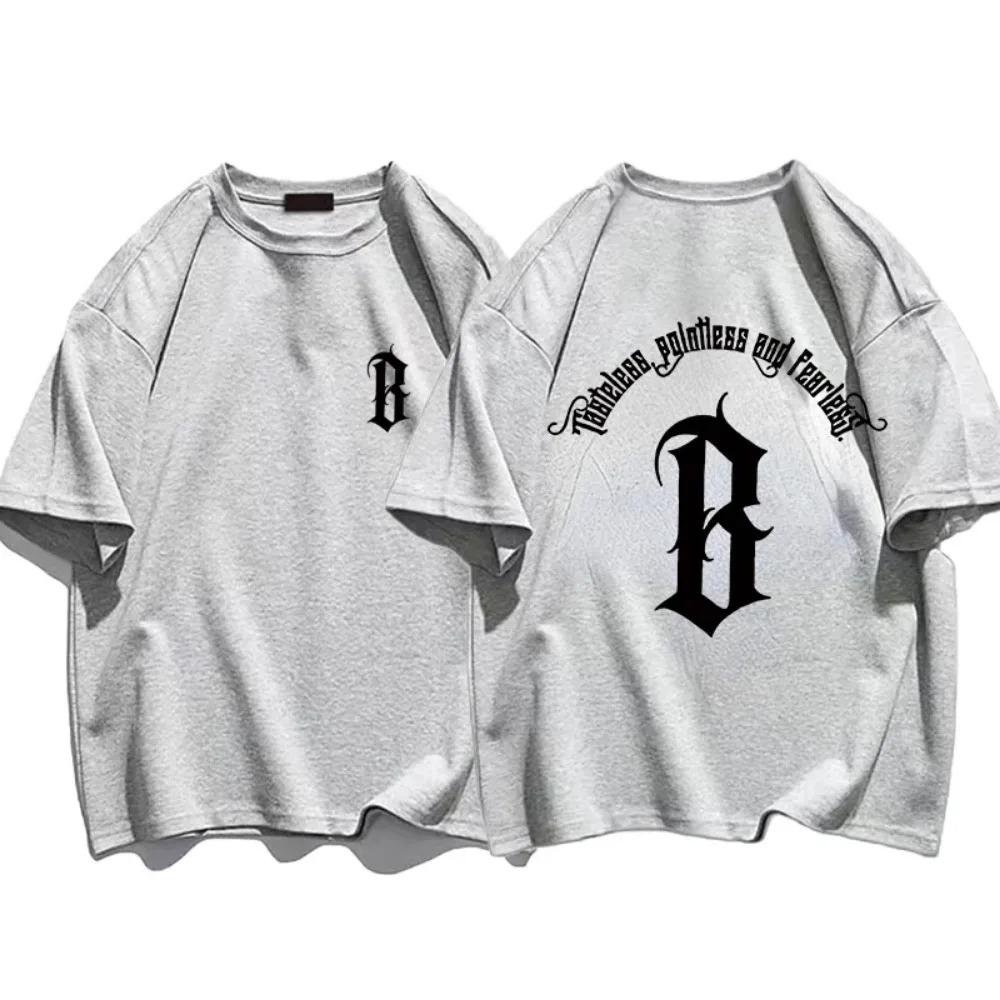 Sommer Herren T-Shirt 100 Baumwolle Übergroße Damen T-Shirts Hohe Qualität Buchstabenaufdruck Sportlich Kundenspezifisch Streetwear T-Shirt