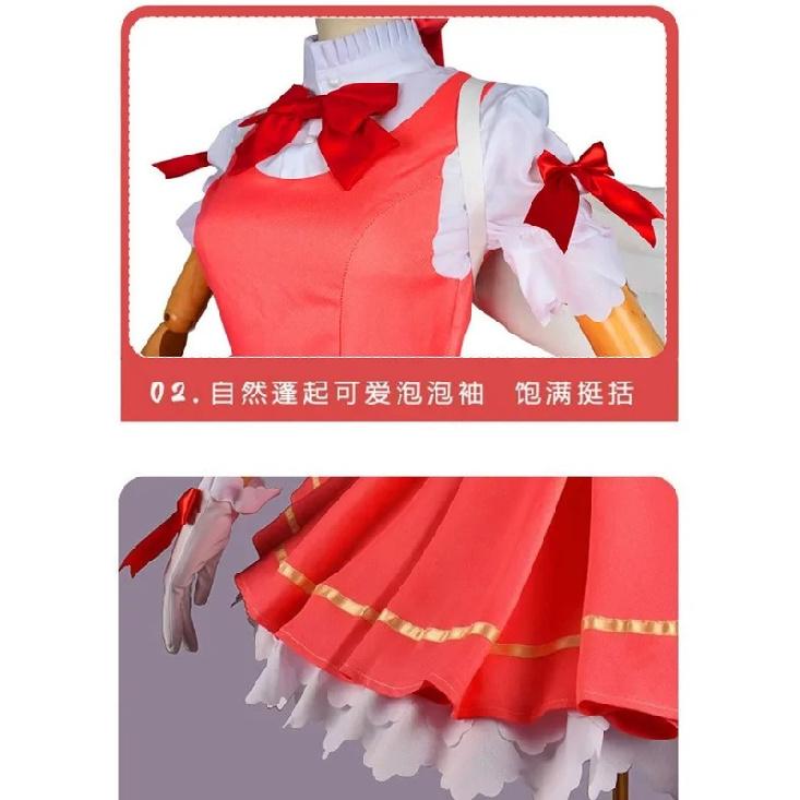 Cardcaptor Sakura Cosplay Costume Women Girl Cute Activity Halloween Party Role Play Dress Full Set Christmas Accessories Gift