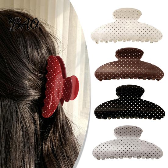 Fashion Hair Pins for Girls Polka Dot Claw Clip Women, Lightweight Acrylic Non-Slip Jaw Clip, Cute Clips Daily Commuting Elegant Strong Hold
