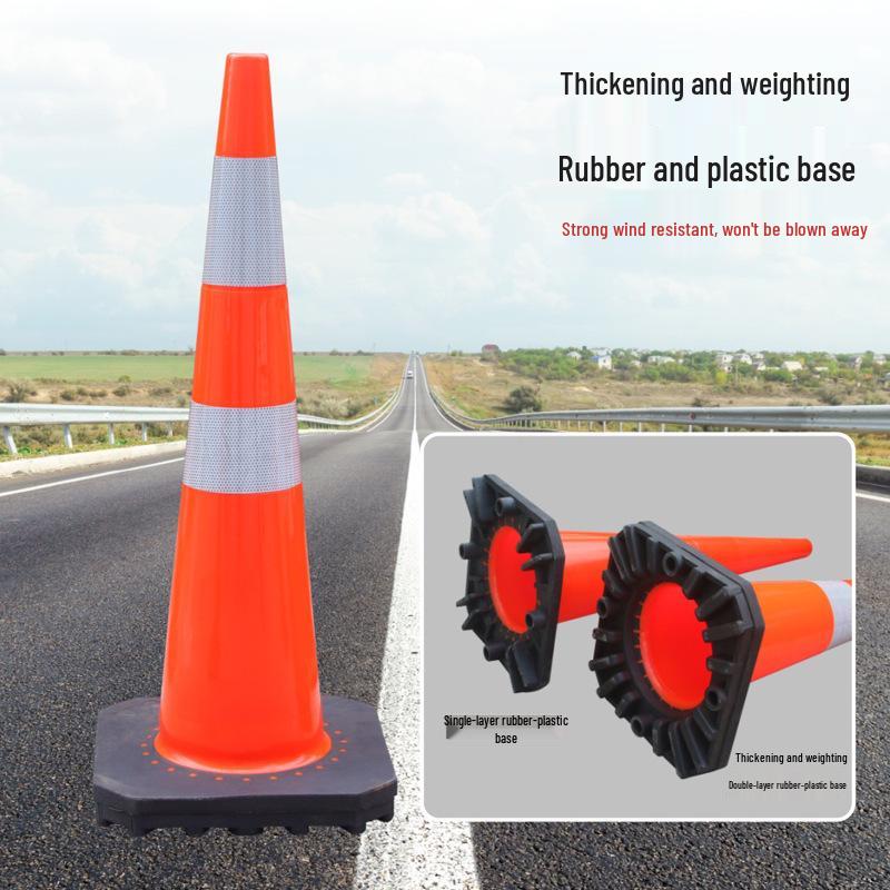 Reflective PVC "No Parking" Traffic Cone - Safety Roadblock & Ice Cream Bucket/Cup Design
