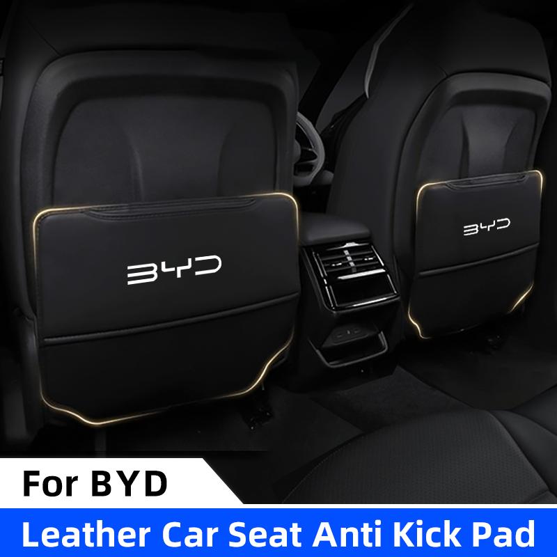 Car Seat Anti Kick Pad For BYD Dolphin Seal Atto3 F3 E5 G3 G5 L3 F6 Song Auto Seat Back Protector Pad for Kid Backseat Organizer