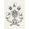 Nordic Simple Wall Art Halloween Skull Witch, HD Canvas Print Poster, Home Living Room Bedroom Decorative Painting