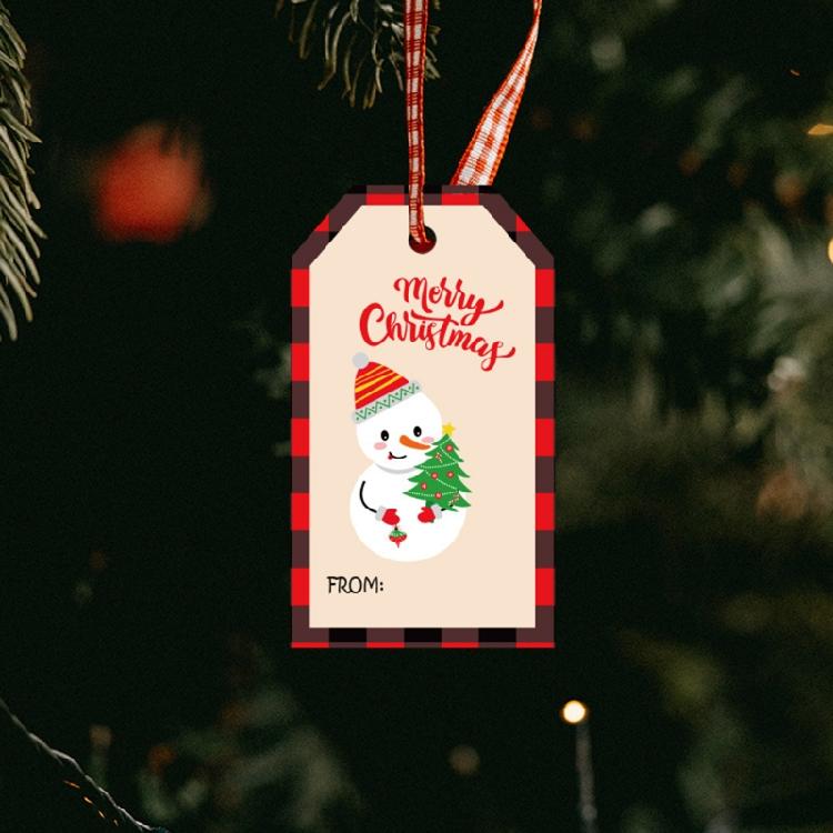 DIY Tags with Rope Merry Christmas Labels Gift Hang Paper Card Xmas Party Supply