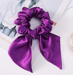 Hot Summer Mulberry Silk Hair Tie Large Satin Fabric Scrunchies Hair Band Woven Bow Hair Rope for Women