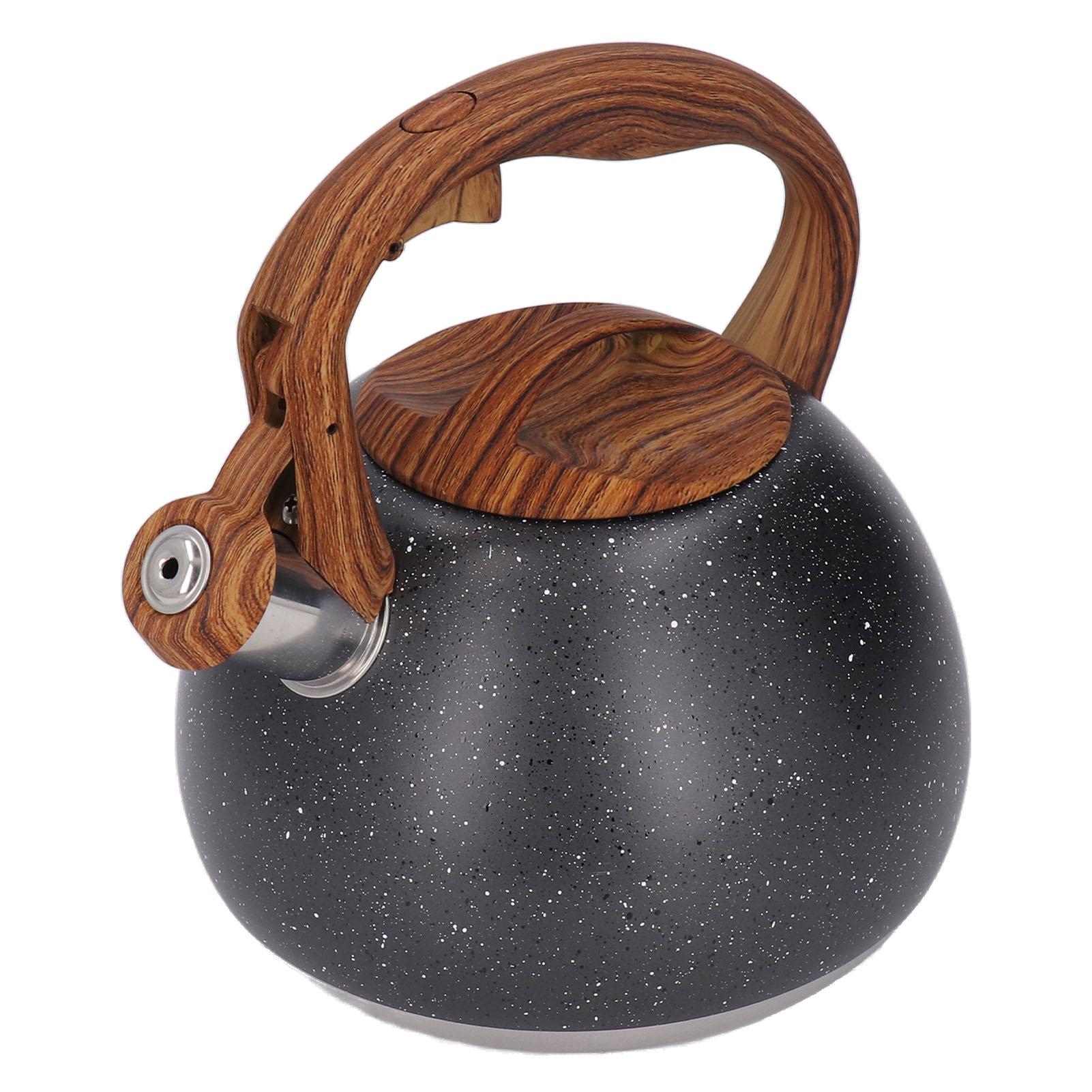 Konnwei Whistling Tea Kettle 3L Large Capacity Fast Heating Stainless Steel Whistling Kettle With Ergonomic Handle For Home