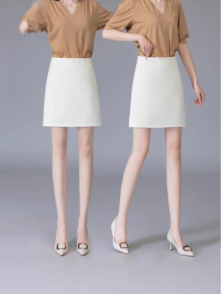 Versatile Sequin High-Waist Petite Skirt - 2025 Autumn/Winter Collection