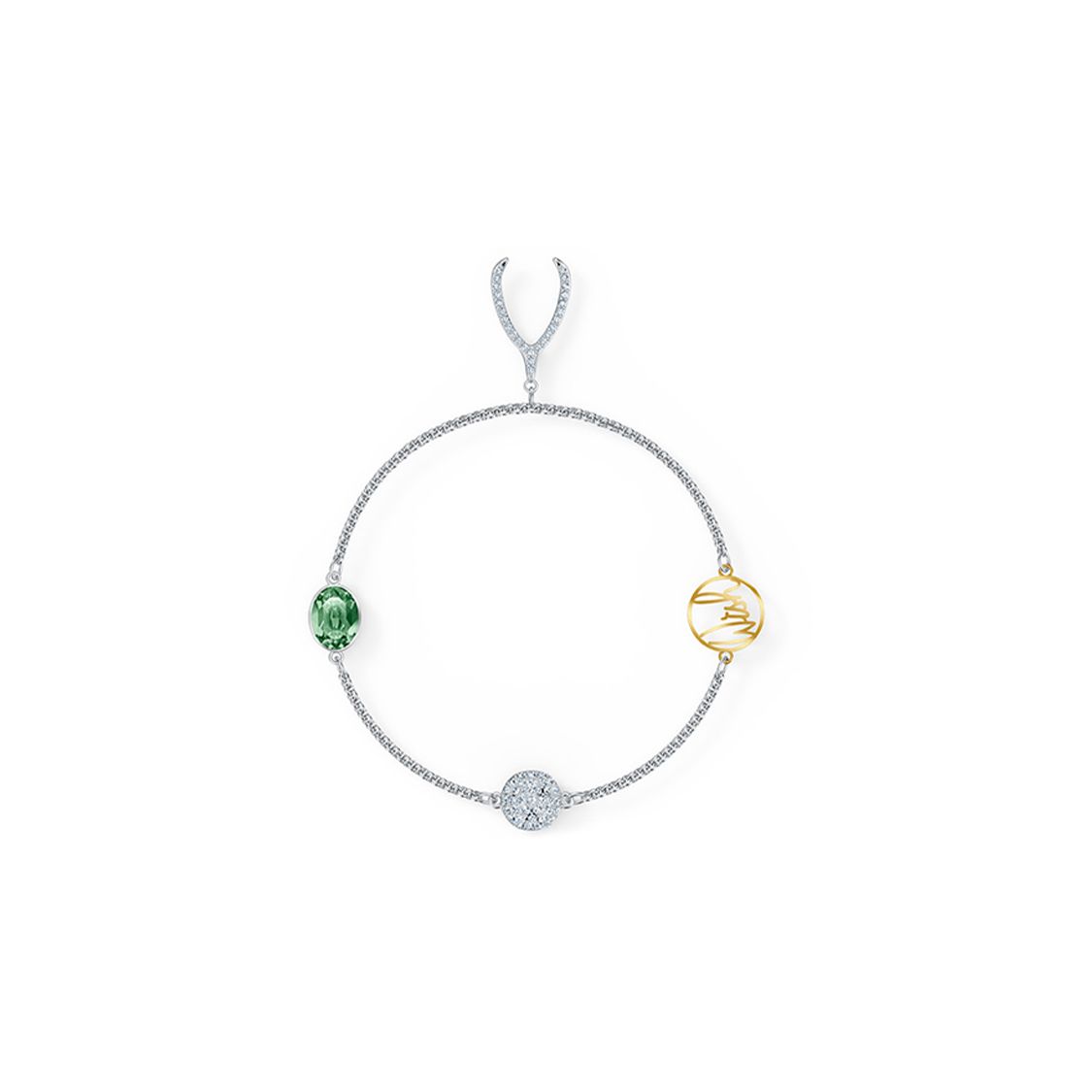 Swarovski Remix Lucky Wish Imitation Crystal Stone Versatile Magic Chain Women Jewelry 5528718 Box (Random Color)