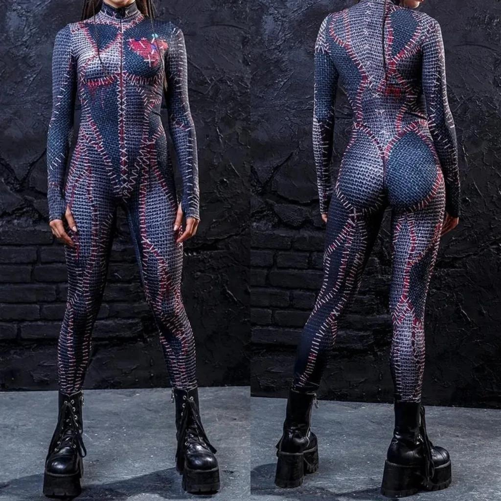 Costume de Scenă cu Imprimare Digitală 3D pentru Adulți Eveniment de Halloween Carnaval Petrecere Tematică Costum Cosplay Joc de Rol Salopetă