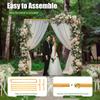 Square Wedding Arch Stand Iron Adjustable Height Backdrop for Wedding Party Decor, Birthday Baby Shower