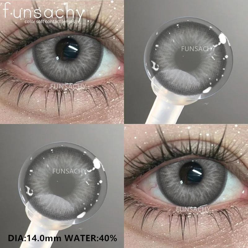 FUNSACHY 1 Pair Brown Colored Contact Lenses for Eyes Cosmetic Pupils Lenses Green Eye Contacts Natural Gray Lenses Y2k Colorcon