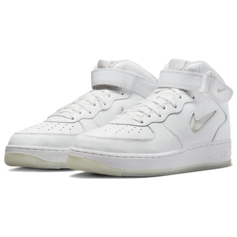 Nike Air Force 1 Mid '07 Color Of The Month Summit White Sneakers DZ2672-101