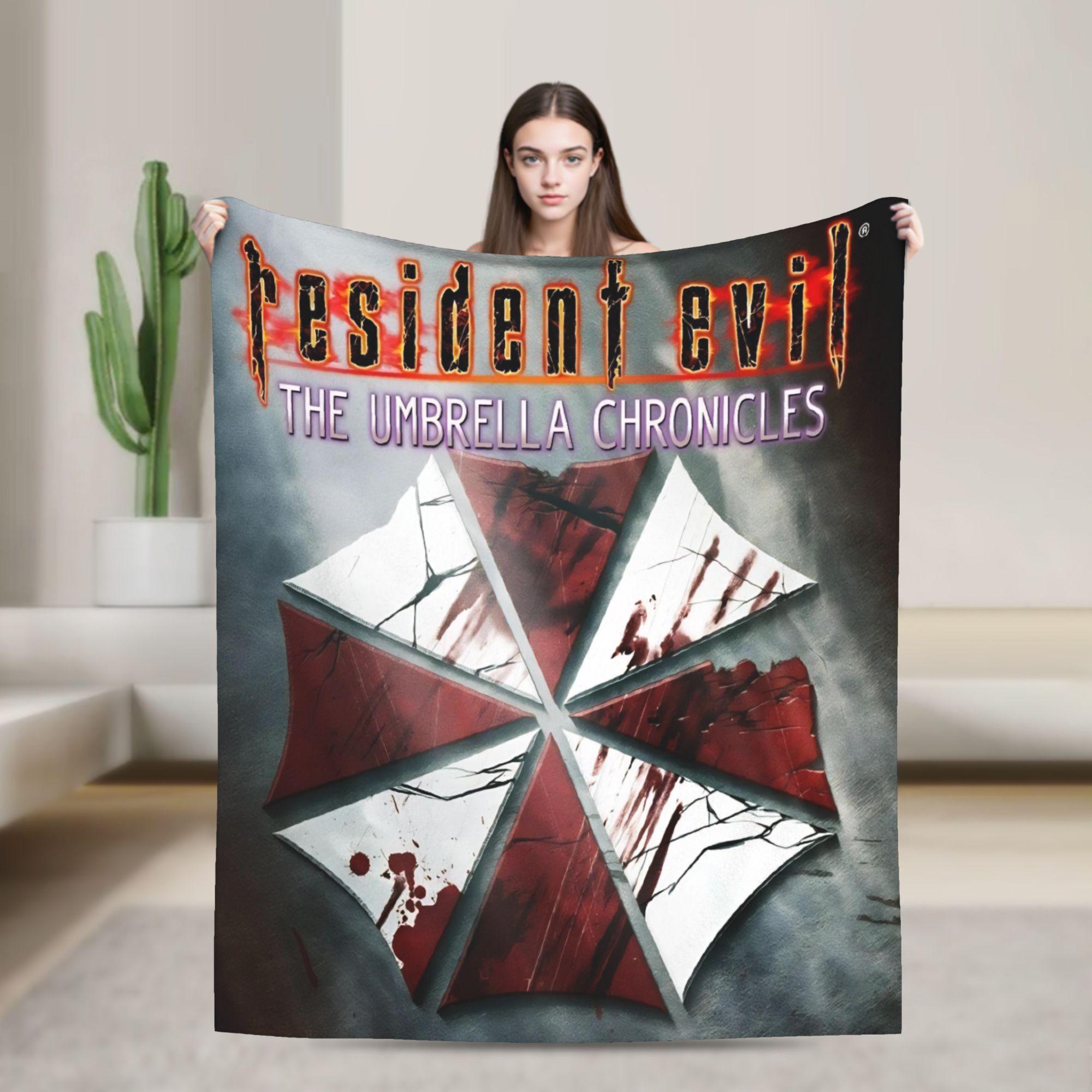 

Resident Umbrella Corps Eviled Blanket Cover Fleece The Sinister Business Ultra-Soft Throw Blanket for Airplane Travel Bed Rug 75x90cm
