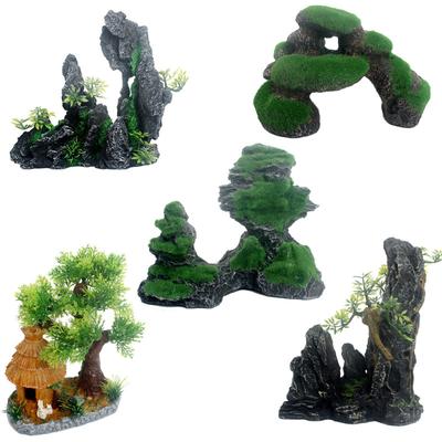 Paisajismo de rocalla para pecera, tamaño de acuario, planta de interior, decoración de arrecife de coral simulado, accesorios ornamentales para acuario