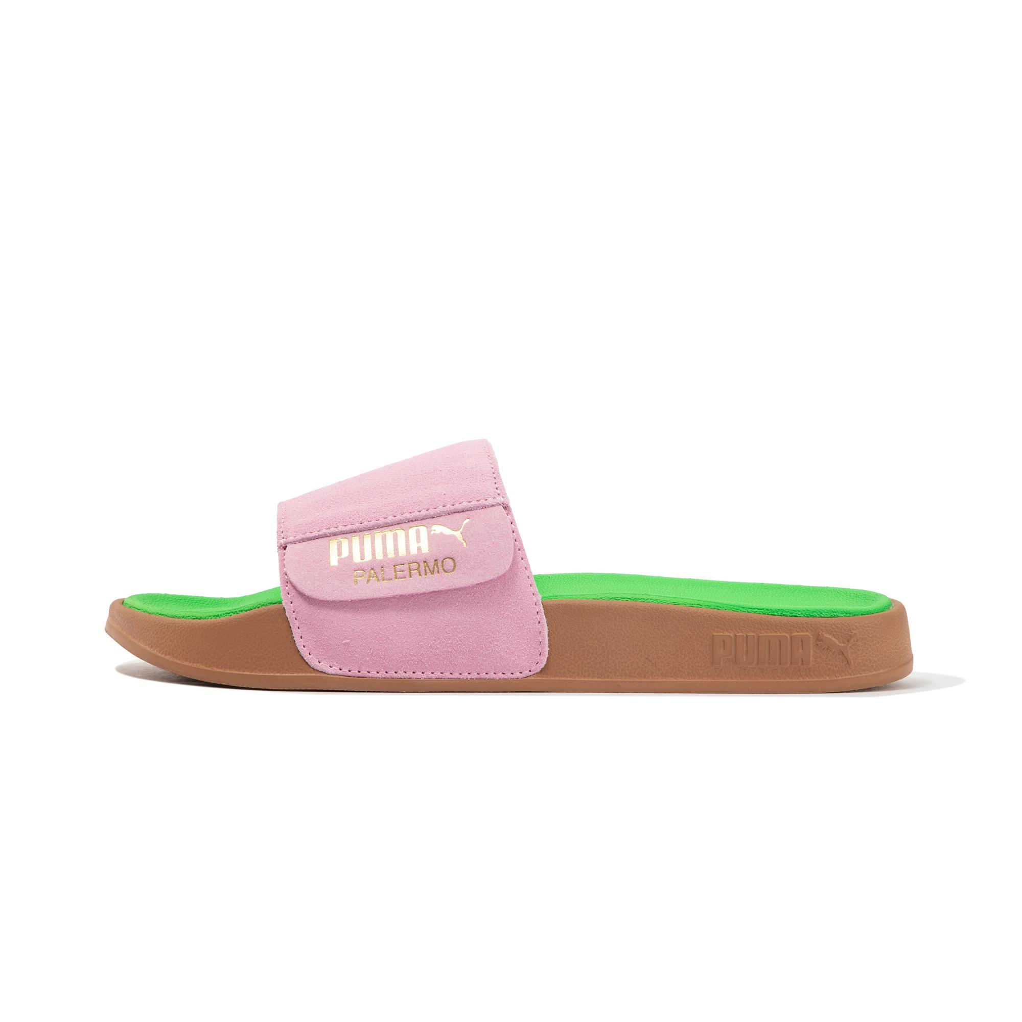 Puma Unisex Pink/Gold/Green Leadcat 2.0 Lightweight Comfortable Anti-Friction Slide Sandals Sandals 399041-02 Cm