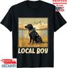 Lokaler Junge Schwarzer Labrador Jagdhund Vintage Sonnenuntergang T-Shirt, Unisex Tee Unisex T-Shirt