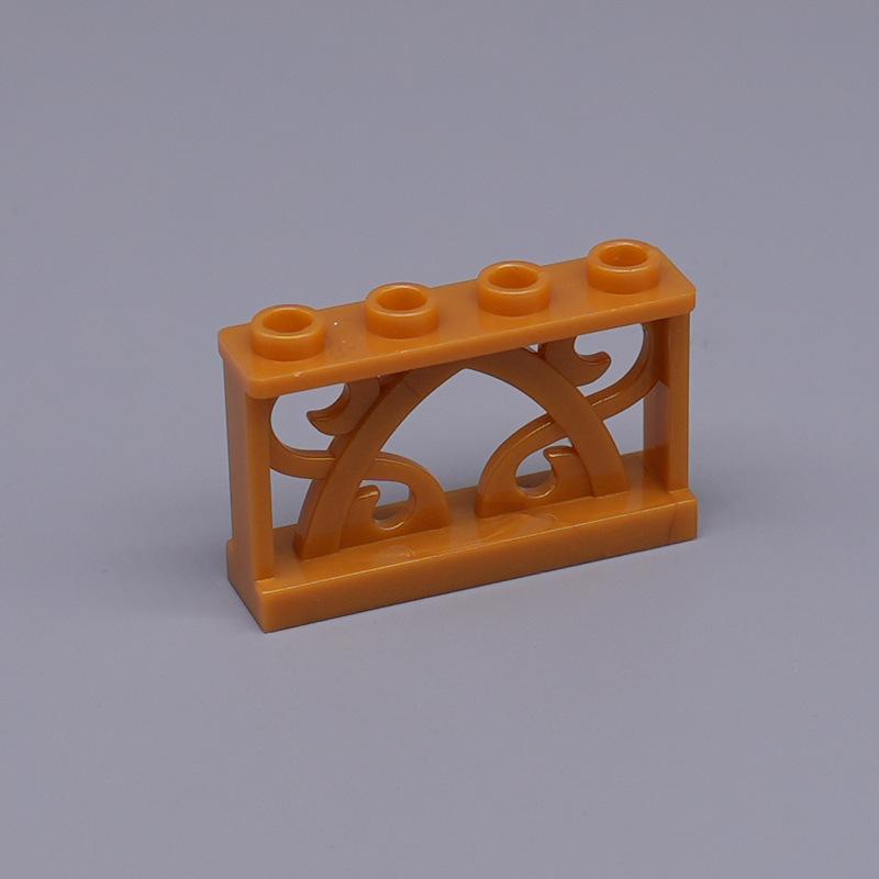 1x4x2 Hollow Carved Railing, 0.1kg - Compatible Small Building Blocks