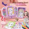 Magic Hand-Painted Kids' Drawing Board with Lights & Stickers - Princess Doodle Toy for Girls
