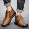 Mens Large Size Handmade Genuine Leather Men Boots Comfortable Ankle Boots for Men Casual Shoes Autumn Winter Men Shoes