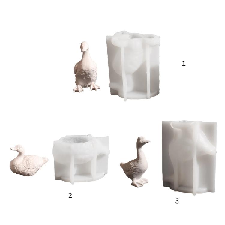 Flexible Silicone Mould Accessory for Creating Duck Candle Holders Decoration With Resin And Plaster Daily Use