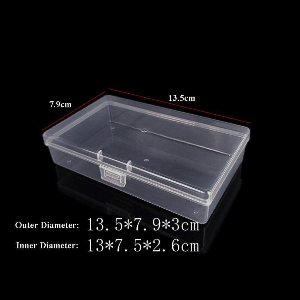 Square Transparent Storage Box Transparent Small Items Case Jewelry Beads Container Packing Boxes 13.5x7.9x3cm