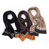 Autumn/Winter Women's Pure Cashmere Color Block Loose Knit Scarf