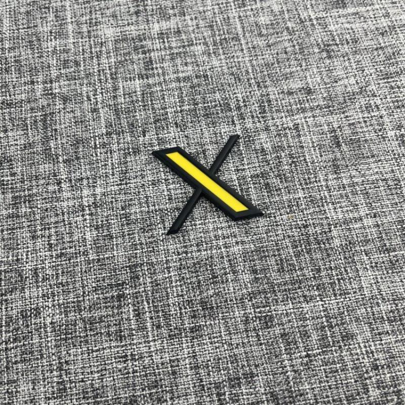 Car motorcycle electric car personalized DIY metal modification X letter labeling body side label tail label fuel tank cover labeling
