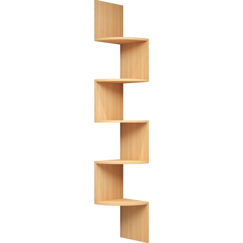 Punch-Free Corner Wall Shelf - Triangular Kitchen Bookshelf & Cabinet