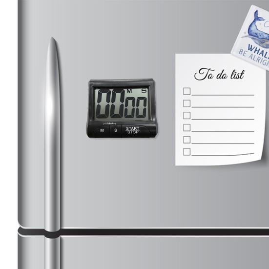 Cooking Timer Large Screen Big Number Electronic Timer Magnetic Time Reminder Positive/Countdown
