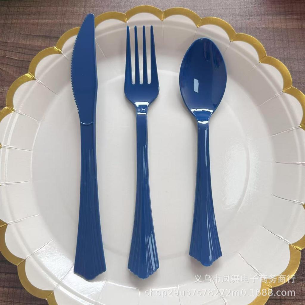 Fluorescent Green Green Pink Dovetail Knife And Fork Spoon Family Banquet Supplies Colored Tableware Western Food Fruit Knife And Fork