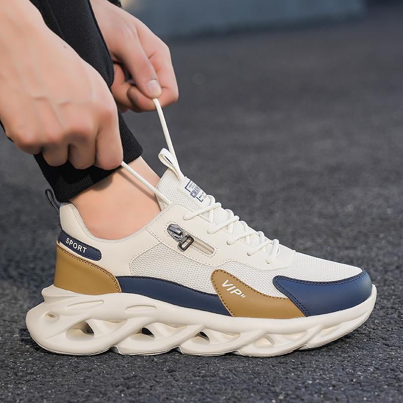 Men's shoes 2025 new autumn breathable running casual mesh shoes youth non-slip mesh sports trendy shoes