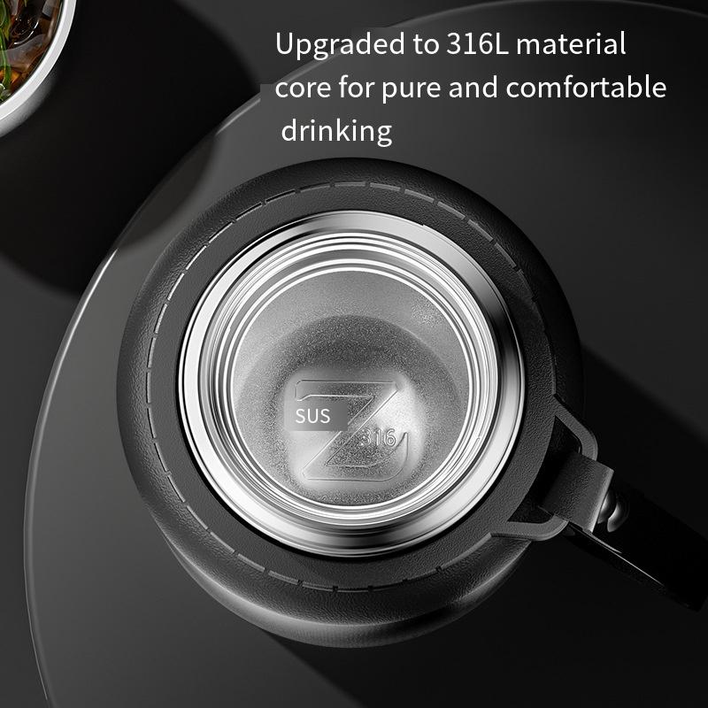 1PC 800ml 316 Stainless Steel Intelligent All-steel Thermos Cup Large-capacity Gift Thickened Water Cup Men's Outdoor Kettle