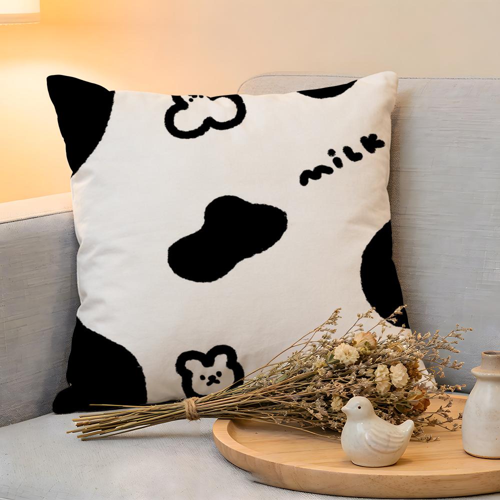 Cushion Cover Linen SkinFriendly Soft Decorative Case for Sofa Home Decor Advanced Black White Pillow Cover