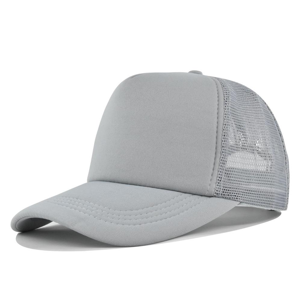 1PC Fashion Unisex Plain Baseball Cap Adjustable Trucker Flat Visor Cap Snapback Mesh Curved Men Women Casual Sun Summer Hat