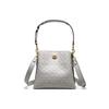 Willow Monogram Embossed Pebble Leather Bucket Bag Women Bags Dove-Gray C5983-B4DOY
