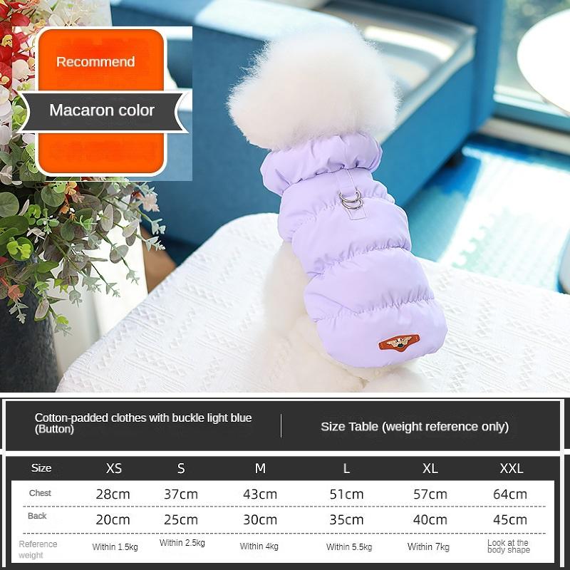 

Пальто для маленьких и средних собак D-RING, куртка для кошек, мягкая, теплая, зимняя, с подкладкой, флисовая, одежда для щенков и домашних животных XS