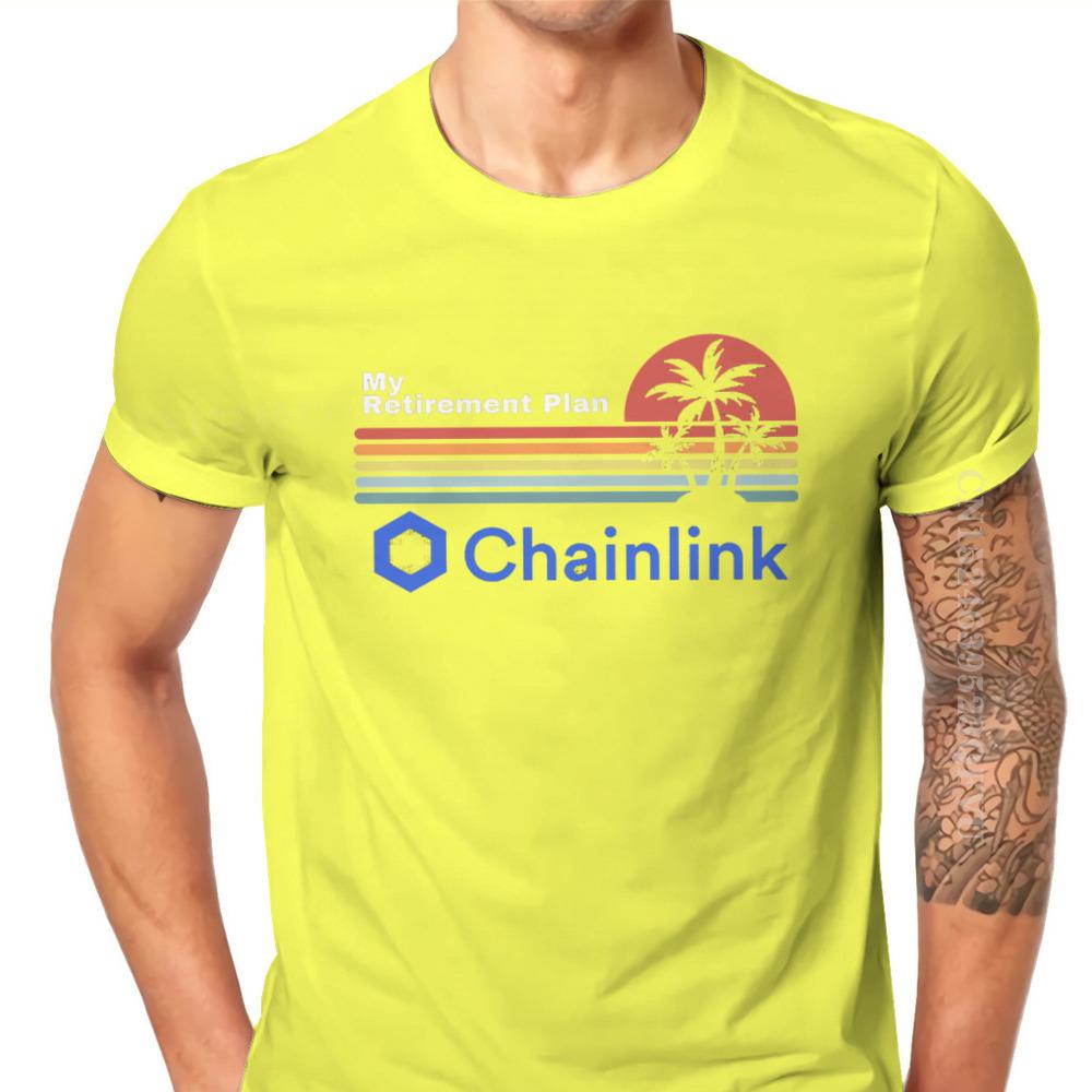 

Cryptocurrency Crypto Miner Chainlink Retro Sunset Tshirts Classic Grunge Unisex Clothes Tops Oversized Cotton Vintage T Shirt 4XL
