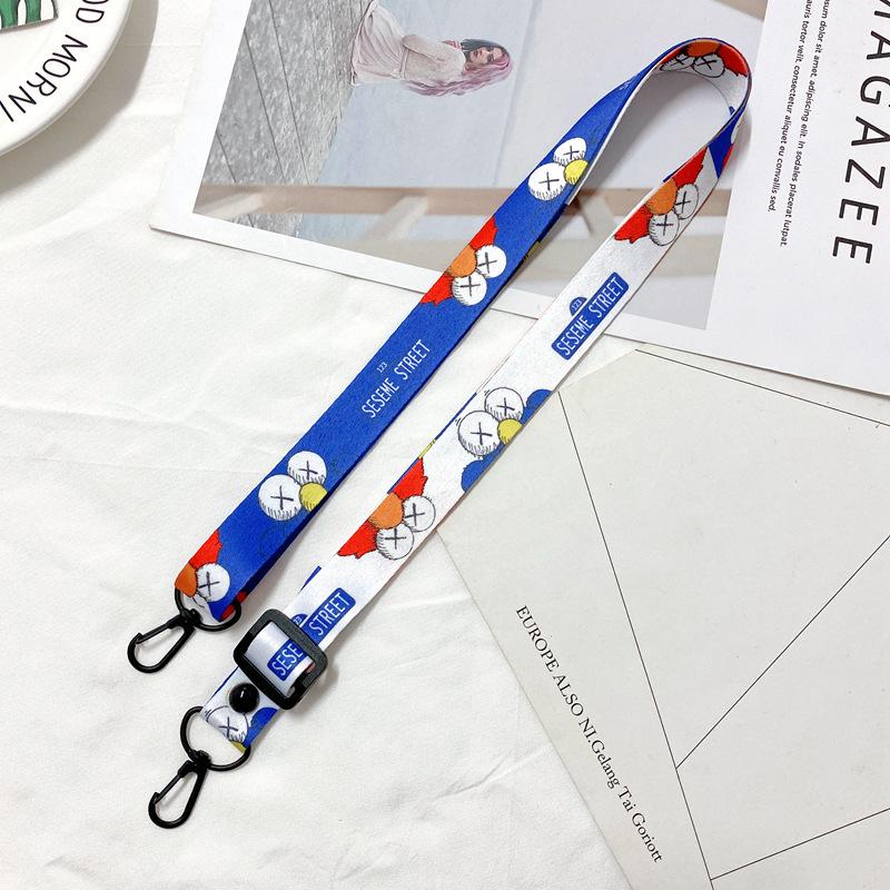Oblique Span Mobile Phone Lanyard Adjustable Cartoon Silicone Change Bag Lanyard Card Sleeve Record Label Lanyard Lanyard