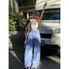 Korean Niche Lazy Vertical Striped Casual Pants for For Women In Spring and Autumn Latest High-waist Straight Loose Wide-leg Floor-sweeping Trousers