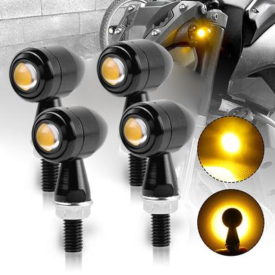 4 Stück 8 mm Motorrad-LED-Blinker, Signallampe, Blinker, Blinklampe, universell passend für die meisten Motorräder, Dirtbikes und Straßenräder