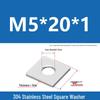 304 Stainless Steel Thickened Square Washer for Curtain Wall (M4-M16)