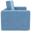 Vidaxl 2-Os. Sofa For Children, Fold-out, Blue, Soft Plush