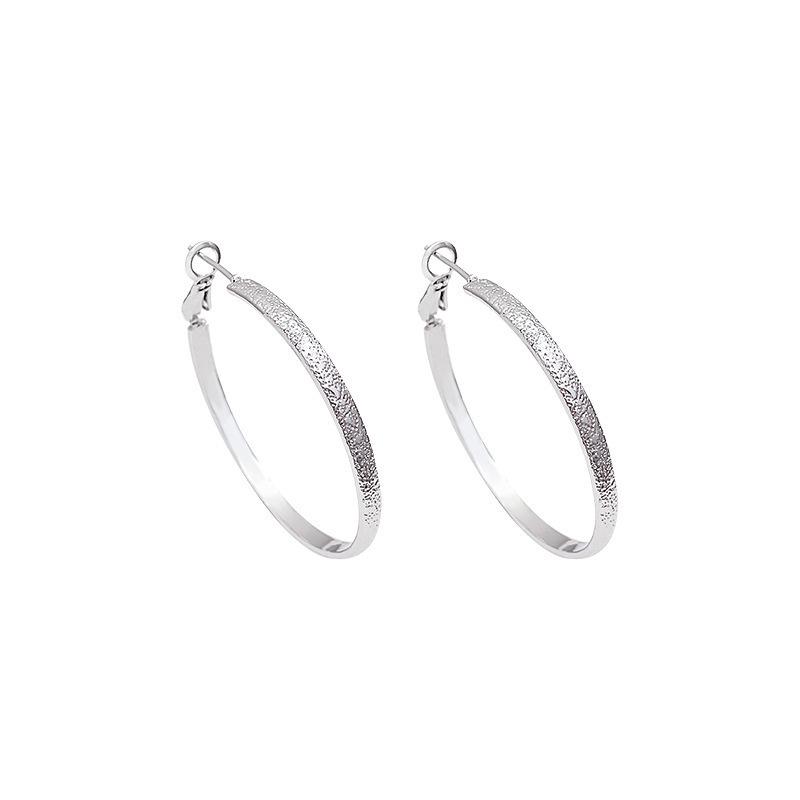 Hong Kong style retro design earrings femininity circle earrings personalized Internet celebrity earrings