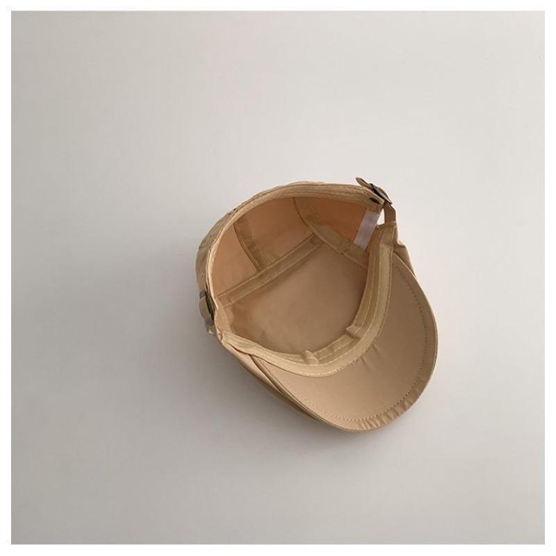 Meier Children's hats, spring and autumn thin anti-duck tongue berets, male and female baby letter forward hats