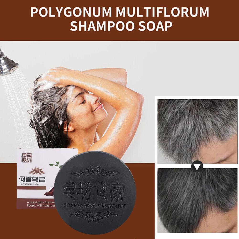 100g Natural Polygonum Multiflorum Hair Soap Polygonum Multiflorum Shampoo and Conditioner Bar
