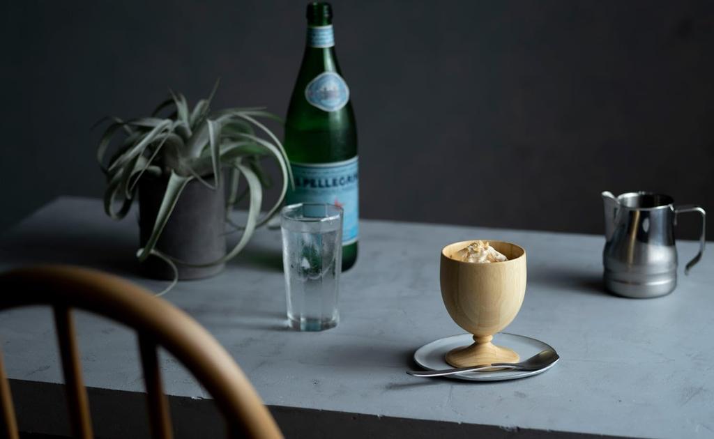 [Set] 2-Piece Set (RIVERET Goblet Vessel Glass, 230ml, Bamboo, Dishwasher Safe, White/Brown, RV-106WB, Pair, Includes Gift Bag with Ribbon)