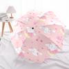 1pc Sanrio Umbrella Portable Folding Umbrella Iron Frame Hole Bone Structure Outdoor Home Umbrella