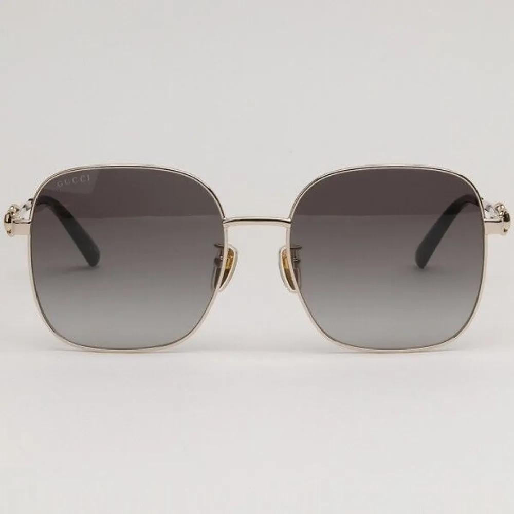 Gucci Sunglasses GG2053S 002 Gold Metal Frame Oversized Fit Women Men