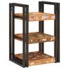 Nightstand in Brown and Black 38 x 33 x 58 cm Solid Reclaimed Wood