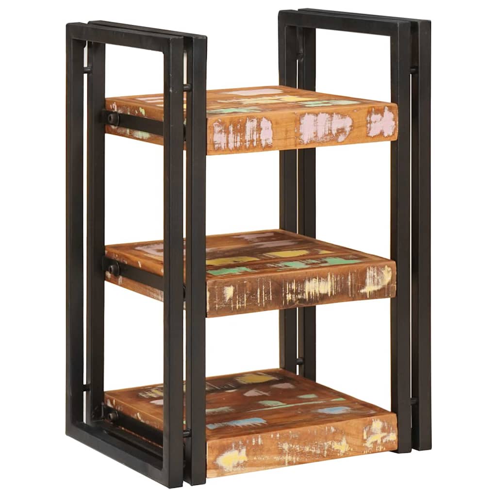 Nightstand in Brown and Black 38 x 33 x 58 cm Solid Reclaimed Wood
