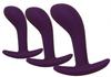 Set of 3 Mini Prostate Plugs Silicone 11 X 3.5 Cm Dark Purple - FUKR - Prostate Stimulators